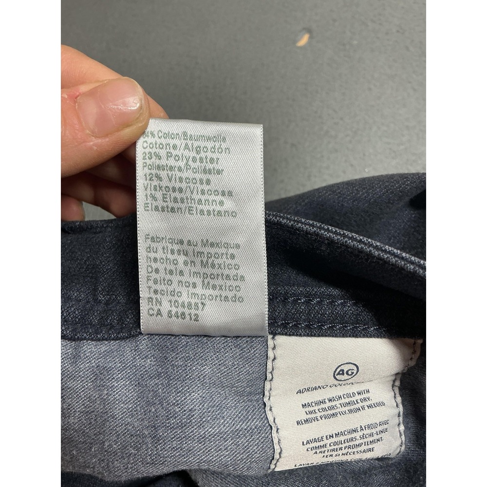 AG Adriano Goldschmied Jeans Mens 36x34 Gray Everett Slim Straight Dark Wash - Picture 10 of 12
